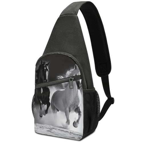Sac bandoulière chevaux pour randonnée, vélo et voyages