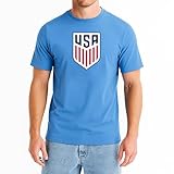 Icon Sports U.S. Soccer Federation USMNT Adult Logo T-Shirt | Light Blue, Large