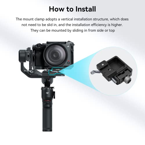 SMALLRIG Quick Release Clamp for DJI RS 3 Mini, RS 3 Mini Mount Clamp for Arca-Swiss - 4195, black, 62mm x 52mm x 22.5mm - Image 4