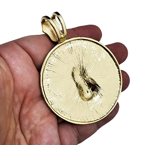 HIP HOP JEWELRY ICED GOLD SILVER PLATED LARGE SANTA BARBARA FASHION MEDAL CHARM PENDANT3