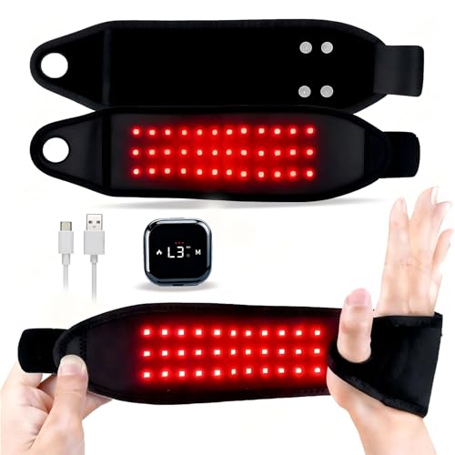 Suerbeaty Red Light Device for Hands Wrist, Cordless & Rechargeable 2000mAh Controller with Auto-Off Timer, 660nm & 850nm NIR for Comfort Support