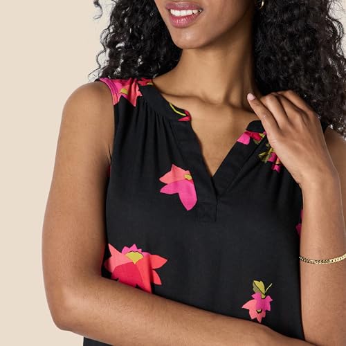 Image of Amazon Essentials Women's Sleeveless Woven A-line V Neck Shift Dress