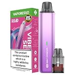 Vaporesso Vibe SE Pod Kit [Grape Purple] – 1100mAh Long-Lasting Battery, Type-C Fast Charge, Anti-Leak Tech, 24W Power, Dual Mesh – Works with Vibe Pods – Available in 10 Colours – No Nicotine