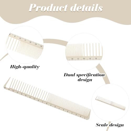 Set de 3 Peines para Corte de Cabello con Regla miniatura 3