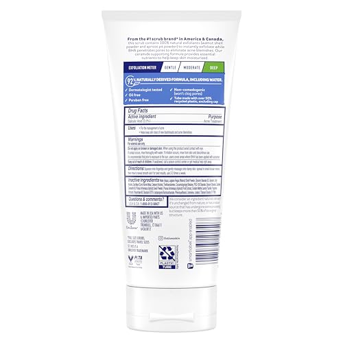 St. Ives Acne Control Face Scrub Deeply Exfoliates and Prevents Acne for Smooth, Glowing Skin Apricot Made with Oil-Free Salicylic Acid Acne Medication, Made with 100% Natural Exfoliants 6 oz