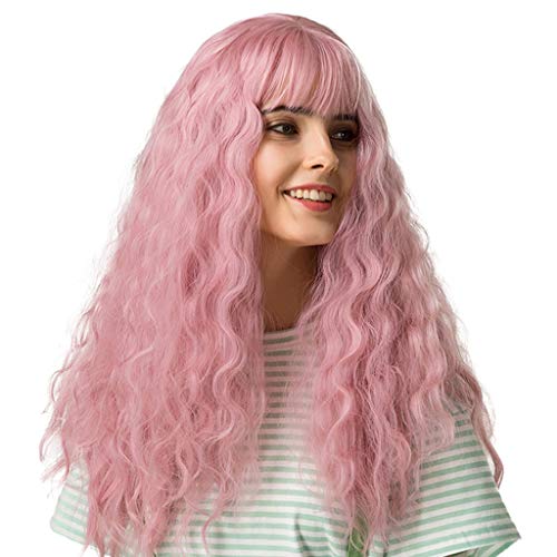 yotijar Perucas Onduladas Onduladas Naturais para Senhora, Resistente Ao Calor, Perucas Sintéticas p