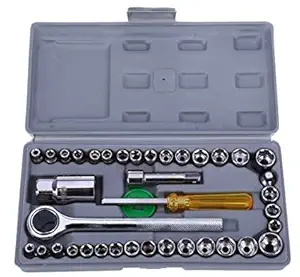 DWARKADISH ?40 in 1 Screw Driver Set PCS Automobile Motorcycle Tool Box Set Hardware Auto Car Repair Tools Socket Home Tool Kit Set
