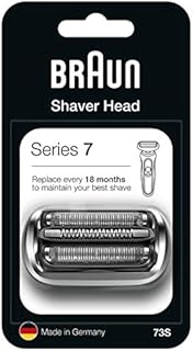 Braun Series 7 Electric Shaver Replacement Head, Easily Attach Your New Shaver Head, Compatible with New Generation Series 7 Shavers , 73S, Silver