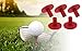 QHALEN Golf Rubber Tee Holder Set for Golf Driving Range Tee Practice Tool Pack of 5 (Red)
