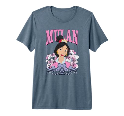 T-shirt Mulan Disney floral inspirez le courage de la princesse