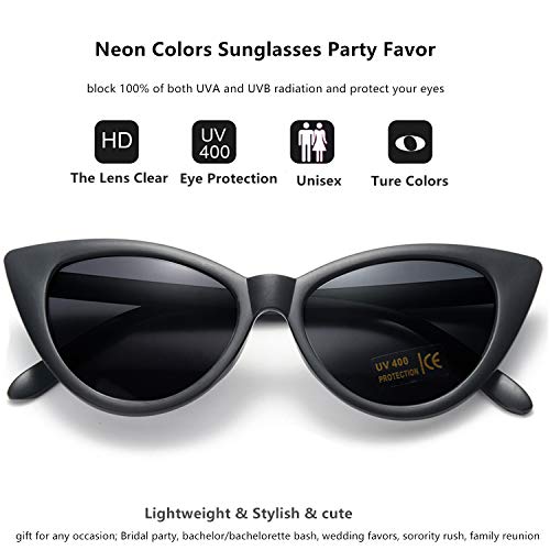 Cat Eye Sunglasses Bulk Women Cateye Sunglasses Party Favor Retro Vintage Sunnies Set3