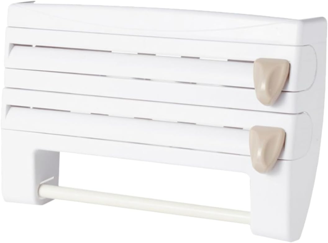 Wall Cling Film Foil Dispenser with Cutter for Kitchen Storage