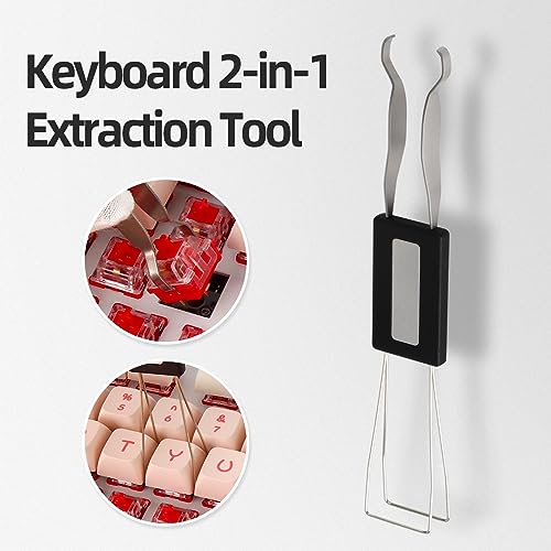 Image of Keyboard Lube Kit with Switch Opener, Keycap Puller Stainless Steel Key Removal Tool Keycaps Remover for Mechanical Keyboard
