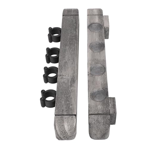 Support de Queue de Billard Mural Support de Queue de Billard Support de Poteau Mural en Bois Support de Poteau Moderne Support d'affichage Gris argenté...