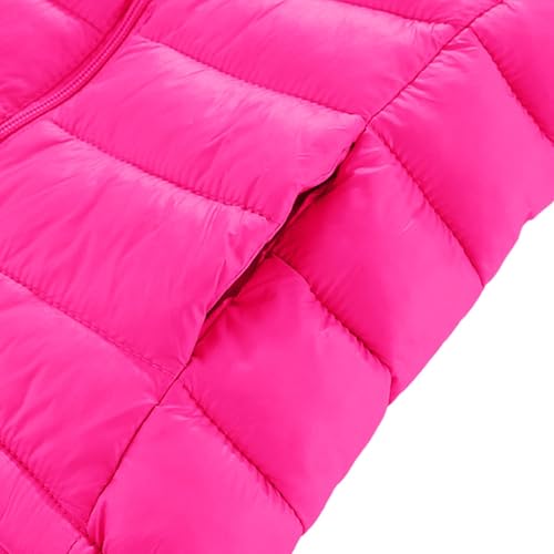 Winter Warm Puffer Jackets for Girls Boys Windproof Hooded Padded Down Coats Kids Long Sleeve Solid Zip Up Outerwear4