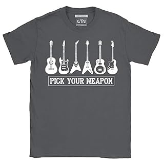 6TN Homme T-Shirt drôle de Guitare Choisissez Votre Arme Guitare t-Shirts Cadeaux de Guitare - Les Beatles, Paul McCartney, John Lennon, RIngo Starr, George Harrison