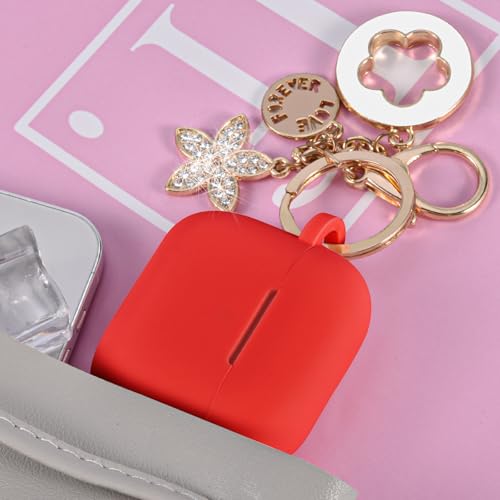 Image of Case Compatible with Apple Airpods 4 - VISOOM Airpods 4 Cases 2024 Cover Women Anti-Drop Silicone iPods 4 Earbuds Wireless Accessorie Charging Cases Girl Bling Keychain for Airpod iPods 4th Gen