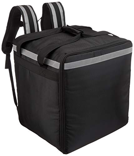 Pizza Delivery Backpack, 18"L x 15"W x 16"H (46 x 38 x 41 Centimeter), Cup Holder Included,Food Delivery Backpack, Food Delivery Bag, Thermal Backpack,Heat Insulated Backpack, Insulated Backpack (Black)