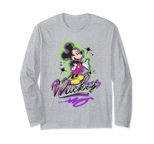 T-shirt Mickey Mouse à manches longues en coton doux pour éviter les irritations de la peau