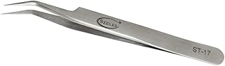 Szeles Vetus Tweezer Stainless Steel Non-magnetic Curved Slant Tip Eyelash Eyebrow Tweezers Makeup Tool ST-17 Click image to open expanded view Szeles Vetus Tweezer Stainless Steel Non-magnetic Curved Slant Tip Eyelash Eyebrow Tweezers Makeup Tool ST-17