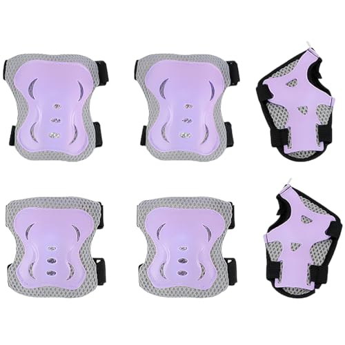 IKOPFLN Ensemble de Protection pour Patins à roulettes pour Enfants de 6 pièces avec genouillères, coudières et protège-Poignets pour Enfants, adapté au...