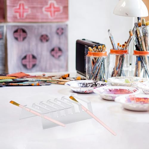 Image of Clean Acrylic Paint Brush and Makeup Brush Drying Stand Holder for Vanity or Artist Studio Use (2pack)