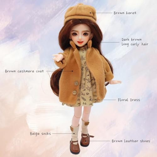 Muñeca coleccionable Anime estilo BJD 30cm articulada miniatura 3