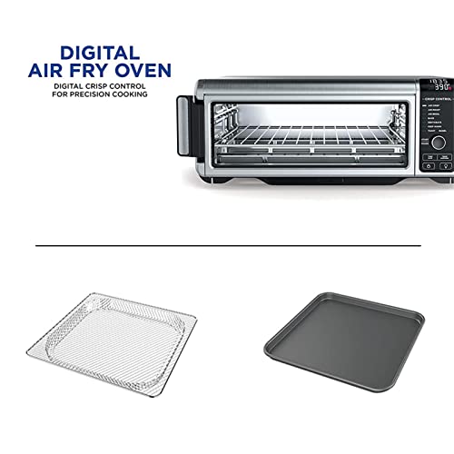 Pacienjo Air Fryer-Korb - Heißluftfritteuse aus Edelstahl für Backofen | Kochgeräte Digitale Luftzirkulation gleichmäßig erhitzt für Ninja SP100/SP101B1/SP101C – Bild 8