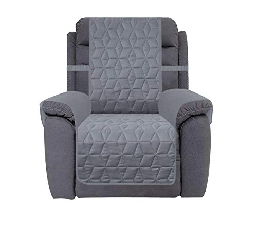 Ameritex Waterproof Nonslip Recliner Cover Christmas Decor Stay In Place, Dog Couch Recliner Cover Furniture Protector For Pets And Kids (Light Grey, 23'') #TOP5