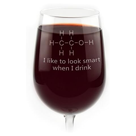 Funny Chemistry of Alcohol Engraved Glass (Wine Glass) Cover