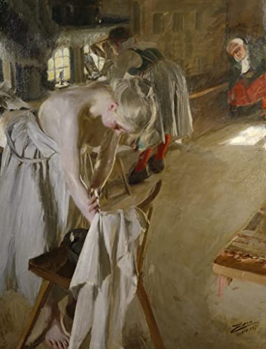 Toile peinture murale Dimanche matin par Anders Zorn pour habiller un grand mur