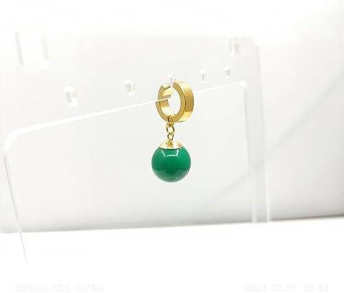 Vista 2 de Son Goku - Pendientes de anime negro Goku Zamasu Vegetto Cosplay Potara Pendientes Clip de oreja Accesorios