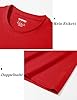 Cavva Tshirt Men UK Cotton Plain Crew Neck Moisture Wicking Tees Comfortable Short Sleeve Casual Breathable Top,Tomato Red,3XL #3