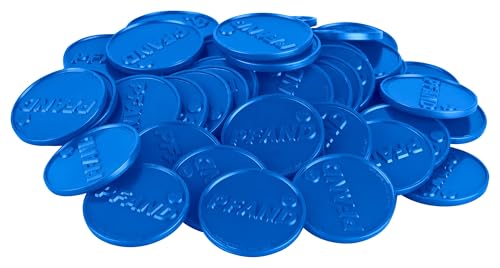 Pfandmarken Aufdruck: PFAND viele Farben + Mengen Farbe:enzianblau Größe:100 Stück