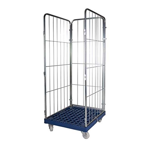 Contenedor sobre ruedas roll base plástico 3 lados cincado 1800x725x810 mm