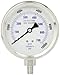 PIC Gauge 301L-158K 1.5" Dial, 0/600 psi Range, 1/8" Male NPT Connection Size, Bottom Mount Glycerine Filled Pressure Gauge with a Stainless Steel Case and Internals, Stainless Steel Bezel, and Polycarbonate Lens