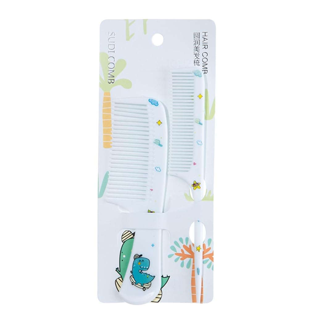 GMBYLBY 2pcs Kids Hair Combs Set Cartoon Animals Children Hairdressing Comb With Pointed Tail Parting Wide
