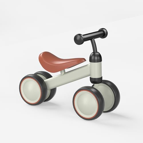 Image of SIMATE Balance Bike Toys for 1 Year Old Boys Girls, 12-24 Month Toddler Ride on Toys, 4 Silent Wheels & Soft Seat, First Birthday Gifts for Baby Girls Boys