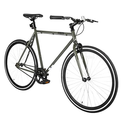 Hiland Road Bike, Single Speed Fixed Gear Bike with 700C Wheels, Commuter Bikes for Mens Womens