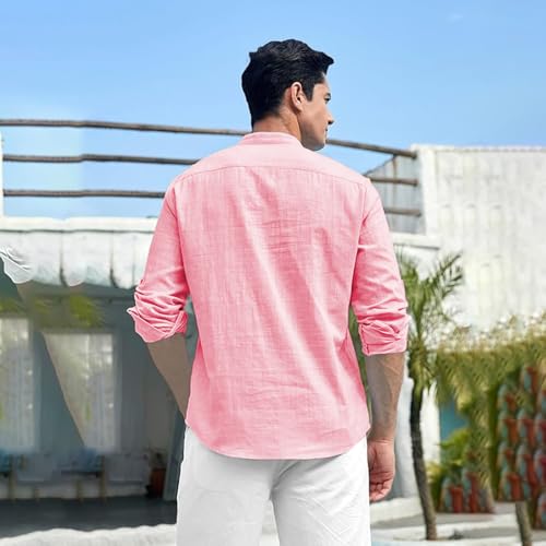 Image of Beige Color Cotton Blend Mandarin Neck Short Kurta Straight Kurta for Men (S)