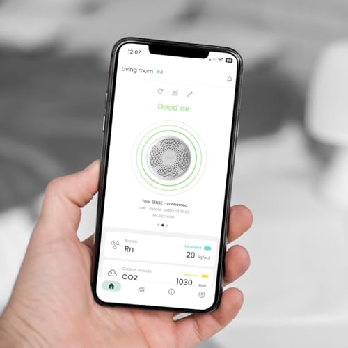 Radoff-Sense-Air-Quality-Monitor-Radon-Detector-with-CO2-VOC-PM-Meters-Alexa-Devices-Smart-Home-Gadgets-with-Room-Thermometer-Humidity-Meter-Atmospheric-Pressure-Sensor-WiFi-Connection