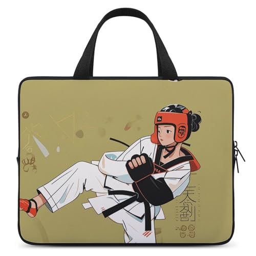Housse de protection pour ordinateur portable 17 pouces housse PC portable grand format Taekwondo