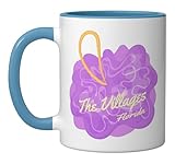 The Villages Purple Loofah 'Code' Florida Souvenir Ceramic Mug, Blue/White