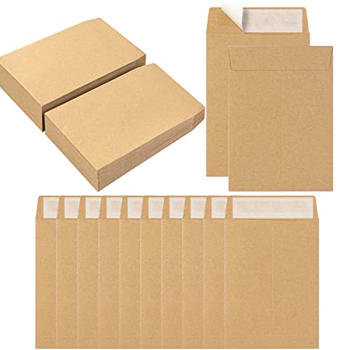 100 Pack Seed Envelopes Self-Adhesive, 3 1/4 x 4 1/2 inches, Kraft Brown
