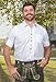 Dirndl Trachten Haus White Longsleeve Pleated German Lederhosen Button Down Dress Shirt