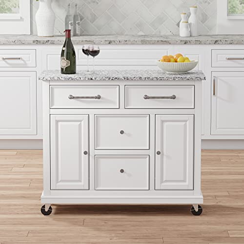 Glenwillow-Home-Kitchen-Cart-in-Antique-White-with-Grey-Granite-Top-No-Tools-Assembly