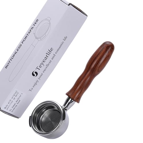 Teyearlife bottomless portafilter for espresso machines (58mm for gaggia)