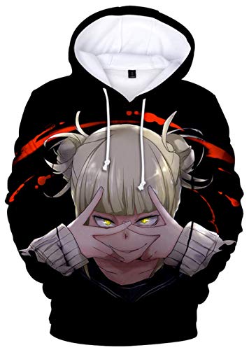 YIMIAO Mujer Sudaderas con Capucha Manga Japonesa Anime My Hero Academia Impresión 3D Niña Manga Larga Hoodie(S)