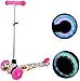 Patinete 3 Ruedas Profun Patinete Niño Scooter con 3 Ruedas Flash Patinete Niña con Luces Altura de Manillar Ajustable de 54CM a 69CM Ideal para Niños de 2 - 10 años(menores de 1,2 m)(Graffiti Flores)