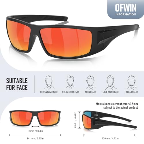 Image of Polarized Sports Sunglasses for Men Women,Driving Fishing